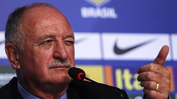 Scolari, en la presentación de la lista para el Mundial. 