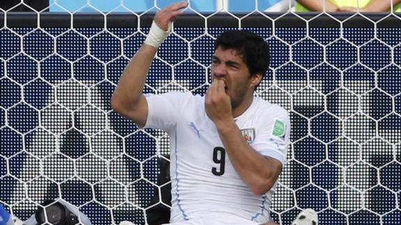 Luis Suárez, durante un partido del Mundial. 