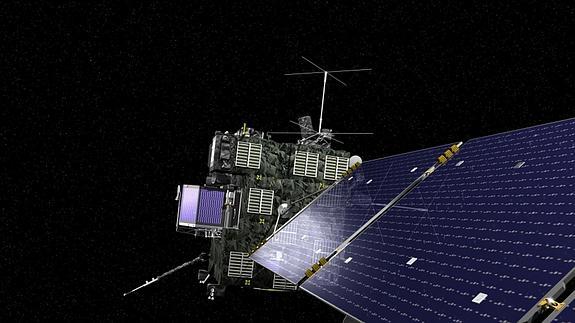 Recreación de la sonda europea Rosetta. 
