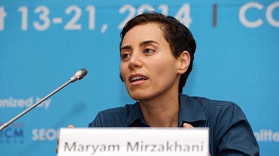 La iraní Maryam Mirzakhani durante el XXVII Congreso Internacional de Matemáticas.