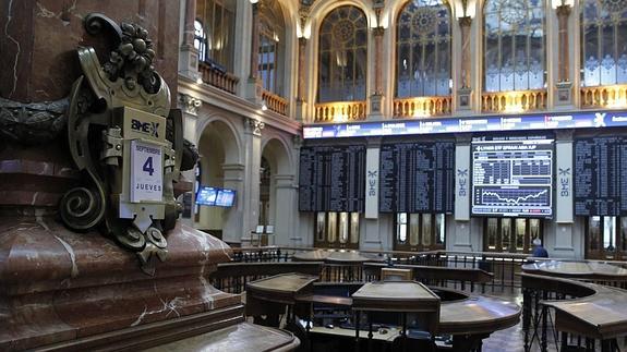 Interior de la Bolsa de Madrid 