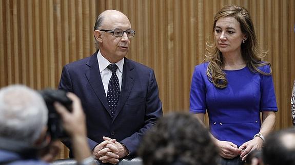 Cristóbal Montoro y Marta Currás. 