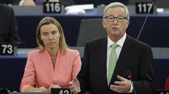Jean-Claude Juncker, durante su discurso. 