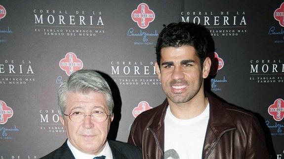 Cerezo y Costa, durante un acto del Atlético. 