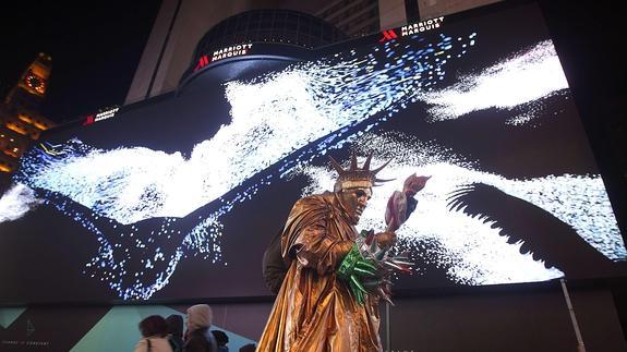 Pantalla publicitaria instalada en Times Square. 