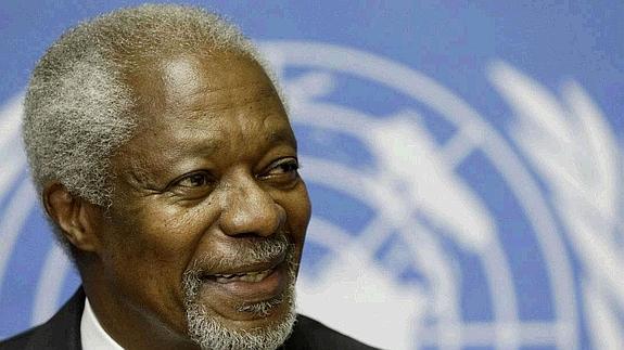 El anterior Secretario General de la ONU, Kofi Annan, uno de los participantes en la cumbre celebrada en Londres. 