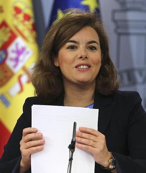 La vicepresidenta del Gobierno español Soraya Sáenz de Santamaría. 