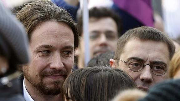 Pablo Iglesias y Juan Carlos Monedero.