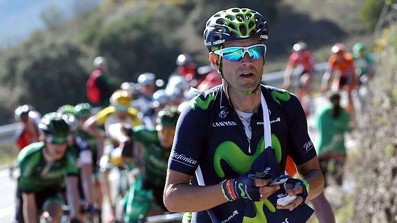 Alejandro Valverde, en una etapa de la Volta. 