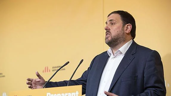 El presidente de ERC, Oriol Junqueras. 