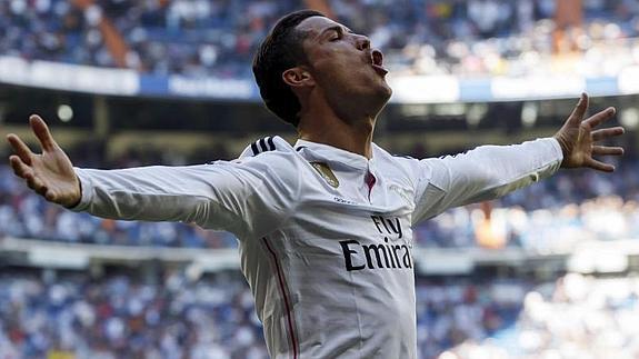 Cristiano Ronaldo celebra un gol. 
