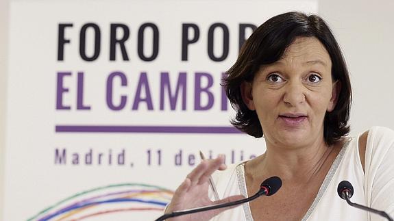 La secretaria de Análisis Político de Podemos, Carolina Bescansa. 