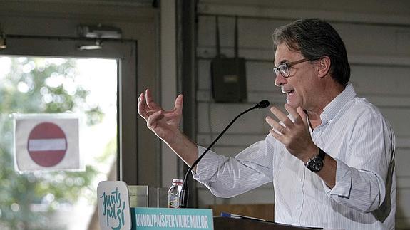 Artur Mas, durante un acto electoral.