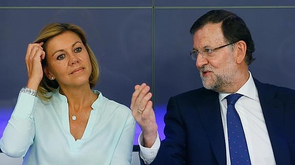 Cospedal y Rajoy, durante el Comité Ejecutivo Nacional del PP.