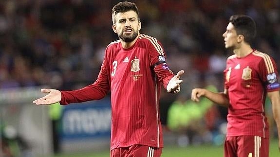 Gerard Piqué, durante el partido contra Luxemburgo. 