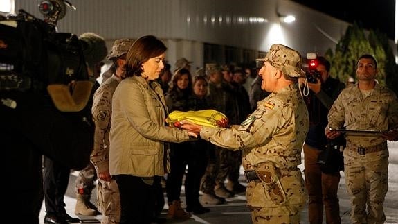 Sáenz de Santamaría, durante su visita a Herat (Afganistán).