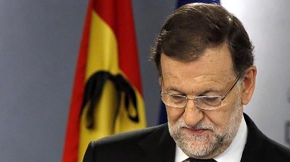 Rajoy, durante su comparencia.