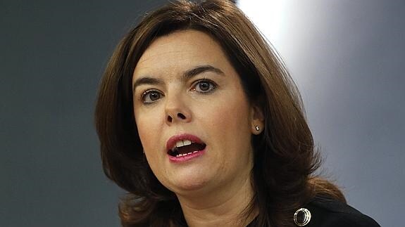 La vicepresidenta del Gobierno, Soraya Sáenz de Santamaría.