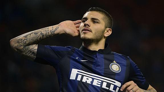 Icardi celebra un gol. 