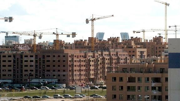 Viviendas en construcción en Madrid. 