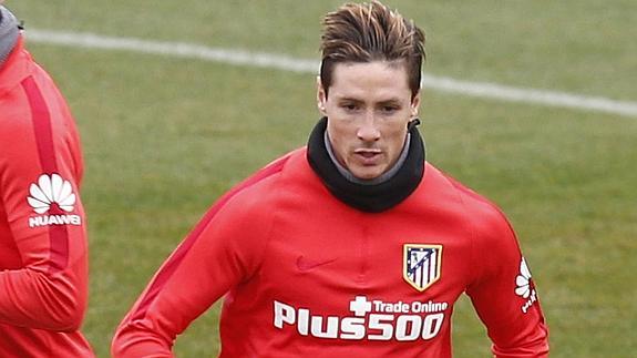 Torres, durante un entrenamiento. 