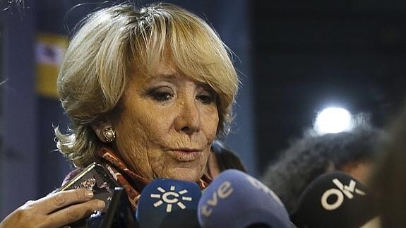 La presidenta del PP madrileño, Esperanza Aguirre.