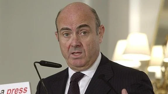 El ministro de Economía en funciones, Luis de Guindos. 