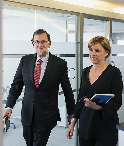 Mariano Rajoy y María Dolores de Cospedal. 