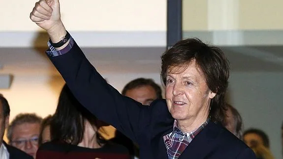 El cantante británico Paul McCartney .