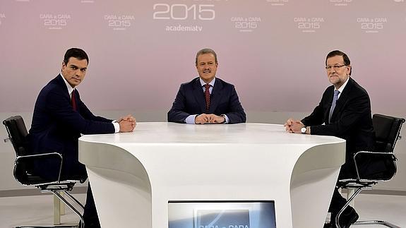 Debate Pedro Sánchez y Mariano Rajoy, el pasado diciembre. 