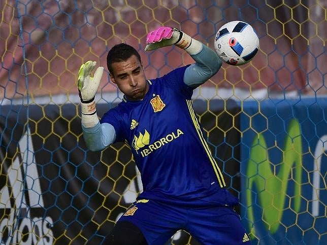 Sergio Asenjo, durante un entrenamiento. 