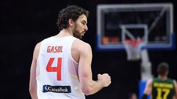 El jugador de la Selección Española de baloncesto, Pau Gasol.