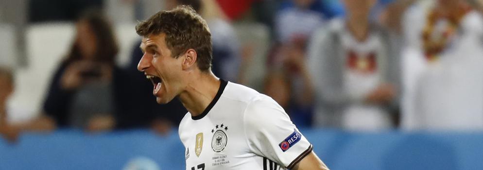 Müller, durante el partido contra Italia en la Eurocopa. 