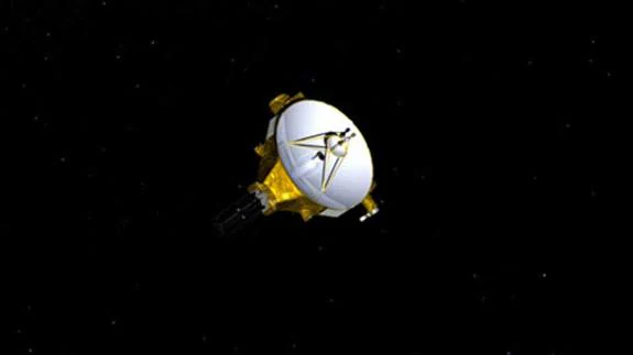 Recreación de la sonda New Horizons. 