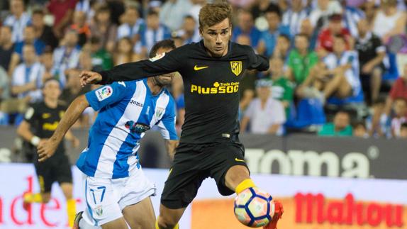 Griezmann, durante el partido ante Leganés. 