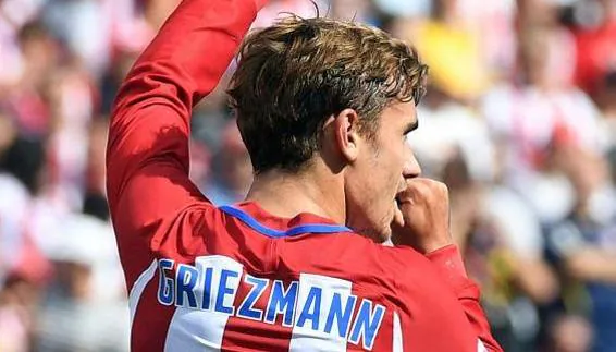 Griezmann celebra su segunda gol. AFP