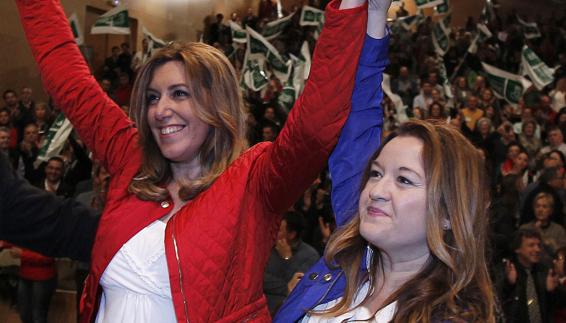 Susana Díaz entregó a Vernónica Pérez la dirección del poderoso PSOE sevillano en 2013.