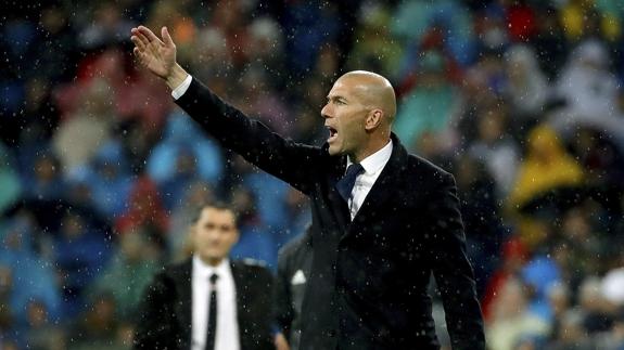 Zidane, en el partido frente al Athletic. 