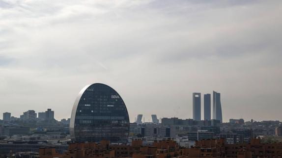 Vista del cielo de Madrid.