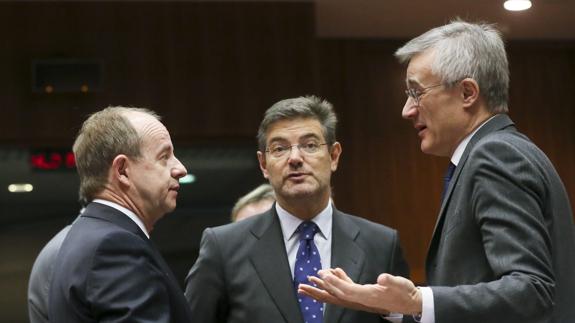 Rafael Catalá, durante el consejo de ministros europeos de Justicia. 