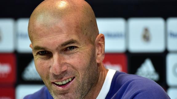 Zidane durante la rueda de prensa. 