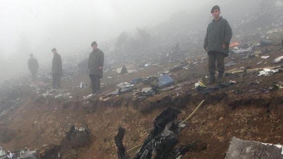 Lugar del accidente del avión Yakovlev 42, en las cercanías de la ciudad turca de Trebisonda.