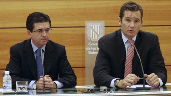 Jaume Matas e Iñaki Urdangarin en unas jornadas del Instituto Nóos en 2006.