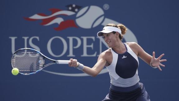 Garbiñe Muguruza, durante un partido. 