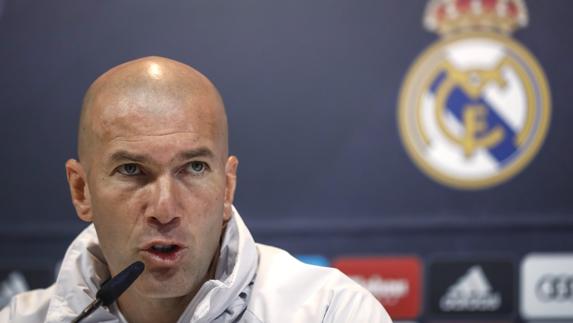 Zidane, en rueda de prensa. 