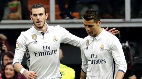 Bale y Cristiano Ronaldo, ambos ausentes frente al Eibar. 