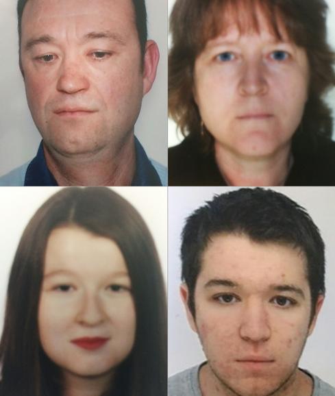 La familia asesinada en Francia.