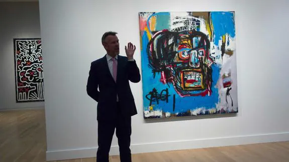 Obra de Basquiat subastada en Sotheby's.