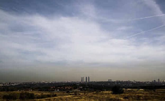 Campana de contaminación sobre Madrid.