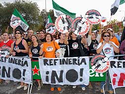 Manifestación de la Plataforma Ciudadana 'Refinería No'./ HOY